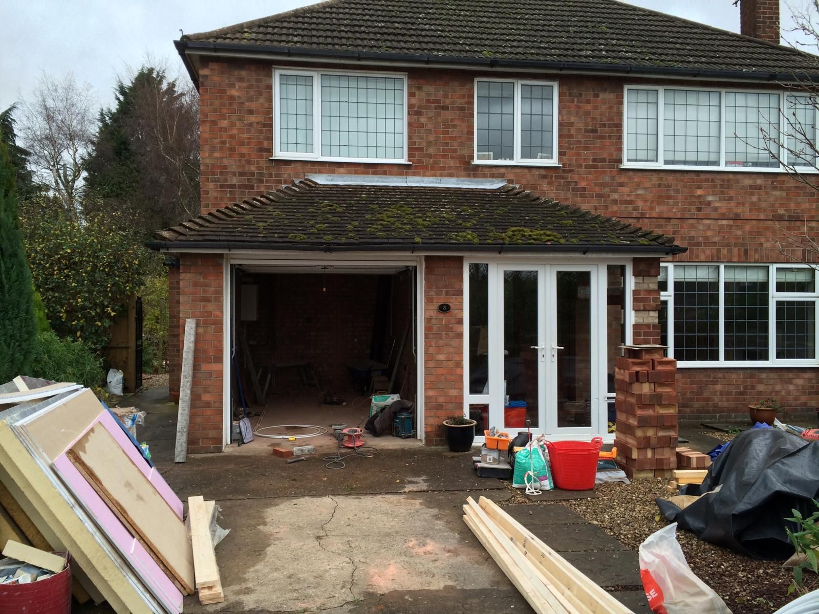 Original garage stripped ready for conversion | garage conversions in King's Lynn by Humphries Construction